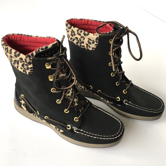 sperry cheetah boots